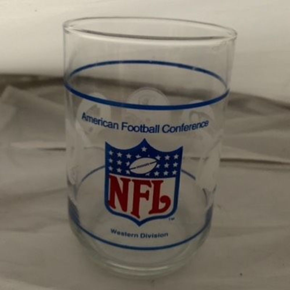 NFL AFC Western Division Glass Drink Tumbler